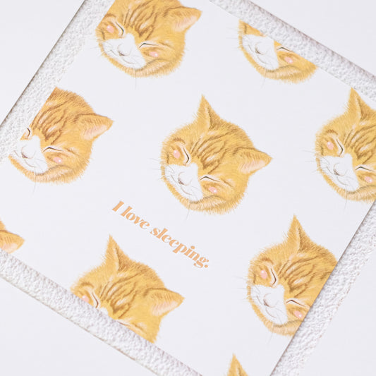 The Tiny Yellow Cat Card