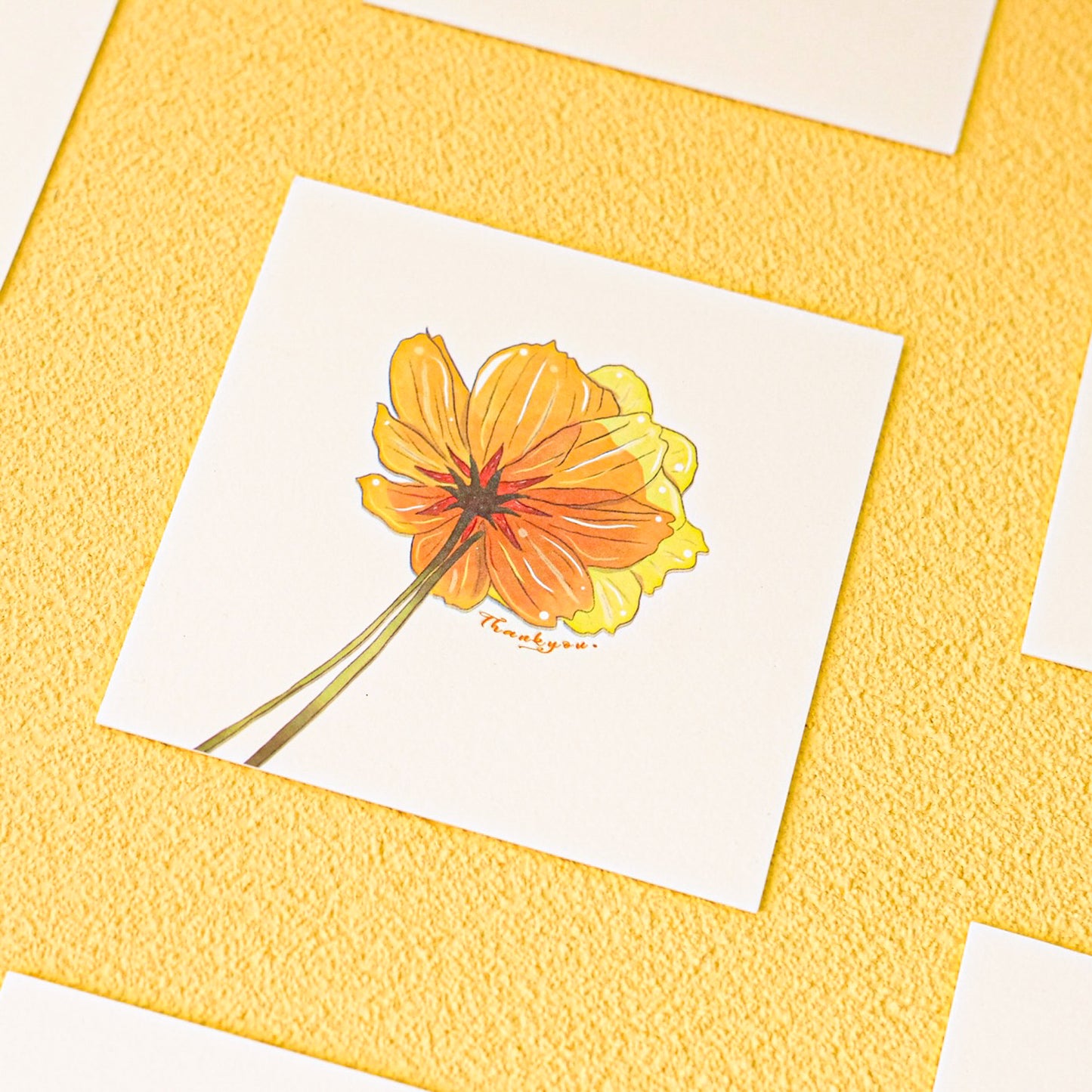 Yellow Chrysanthemum Thank you Card