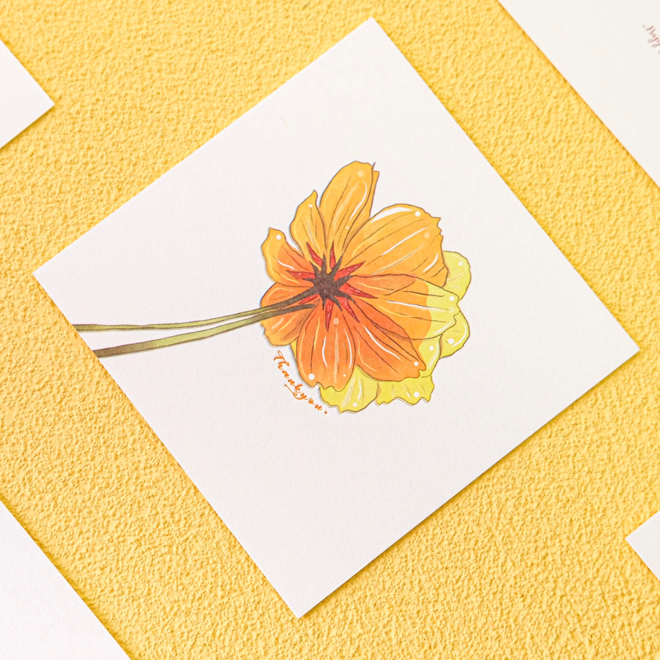 Yellow Chrysanthemum Thank you Card
