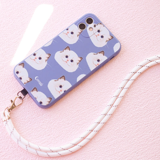 Phone Straps (Black and White Striped)