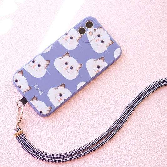 Phone Straps (Black and White Plaid)